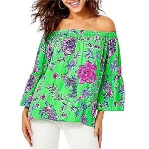 Lilly Pulitzer NevieTop Green Brewsters Bloom